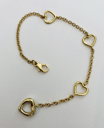 Gold Armband 750 GG 0,08 ct Brill.